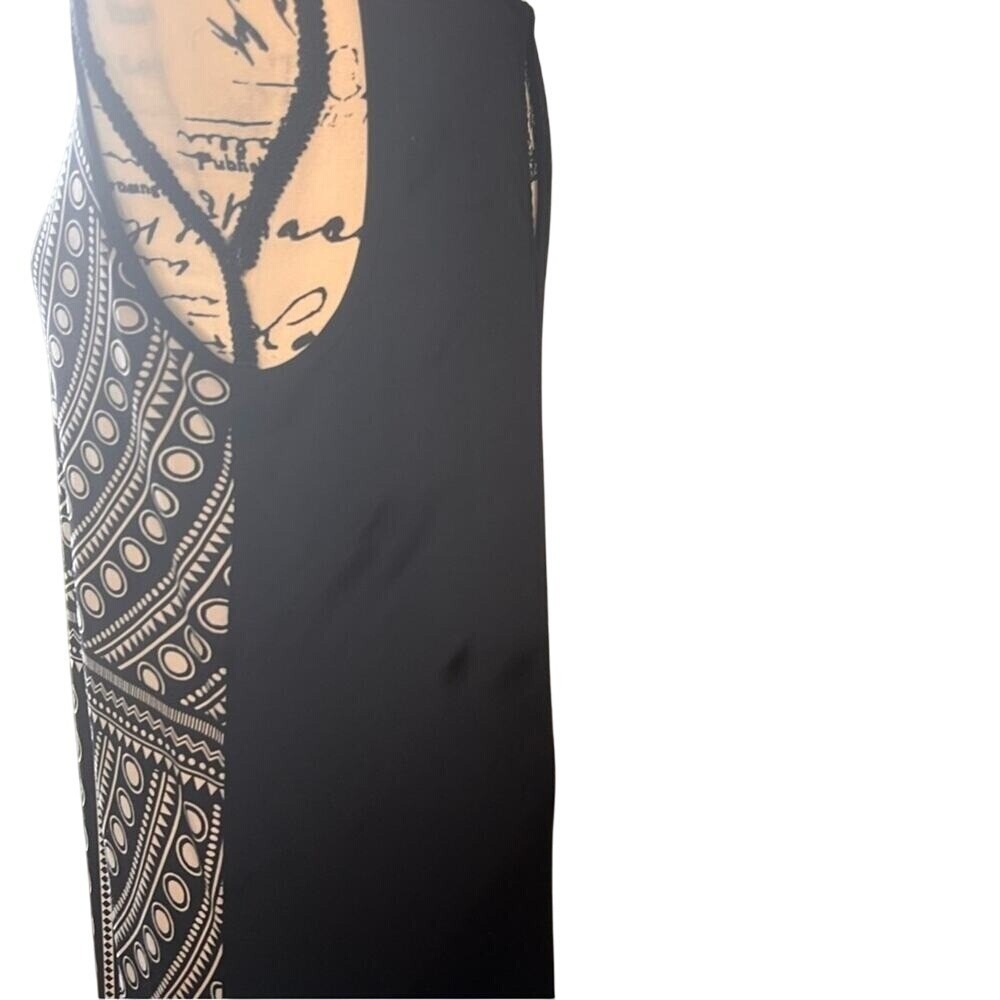 Banana‎ Republic Black and White Sheath Tribal Geometric Print Dress Medium - Picture 6 of 10